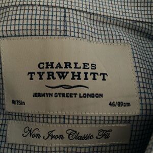 Charles Tyrwhitt Navy Grid Pattern Shirt